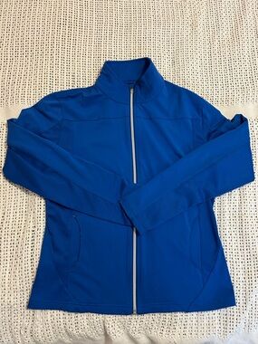 Women's Royal Blue Full-Zip Athletic Jacket Size M